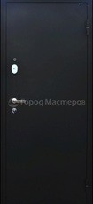 Дверь Город мастеров Селенга (с зеркалом) Черный металлик Волна Венге светлый №106
